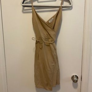 & Other Stories Tan Wrap Dress Size 4 Mini